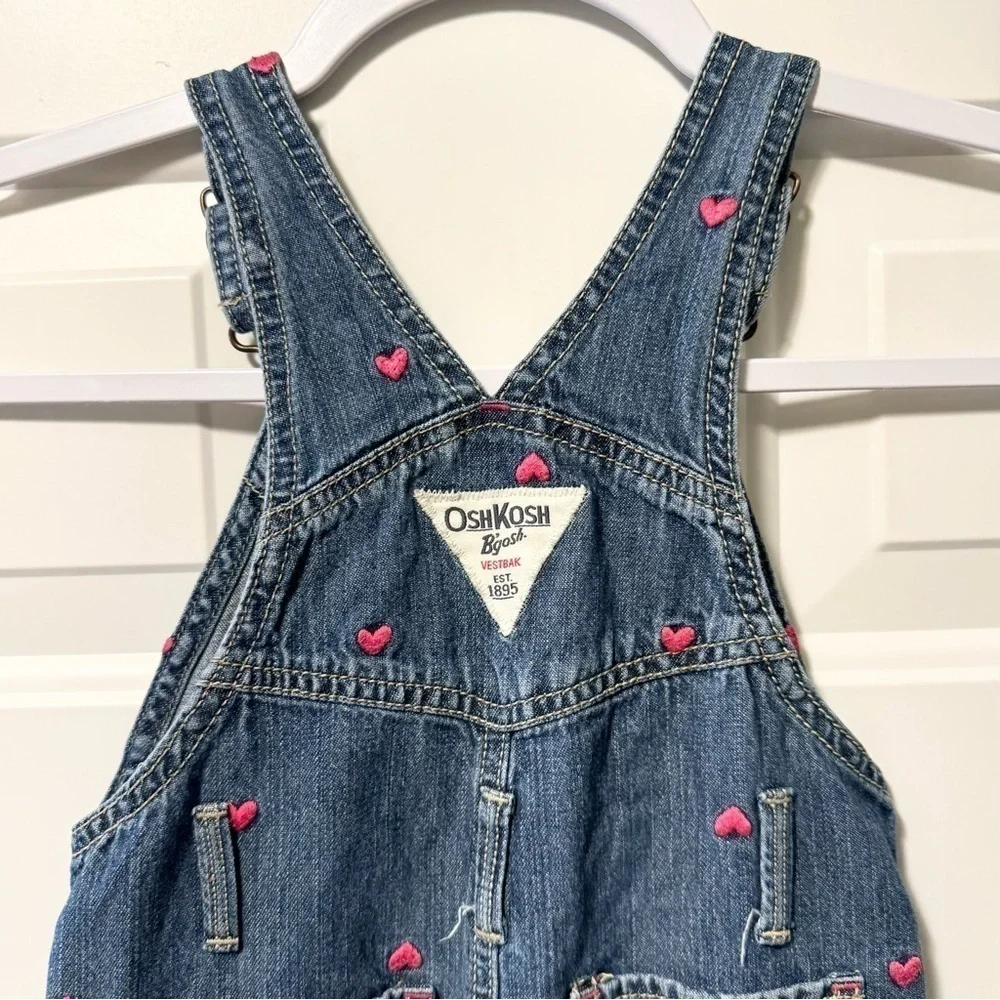 Oshkosh 18 month Heart Denim Overalls
